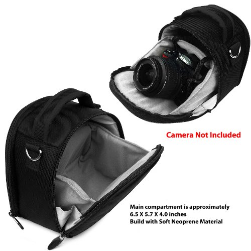 Travel Shoulder Bag Carrying Case (Black) For Nikon Coolpix L120